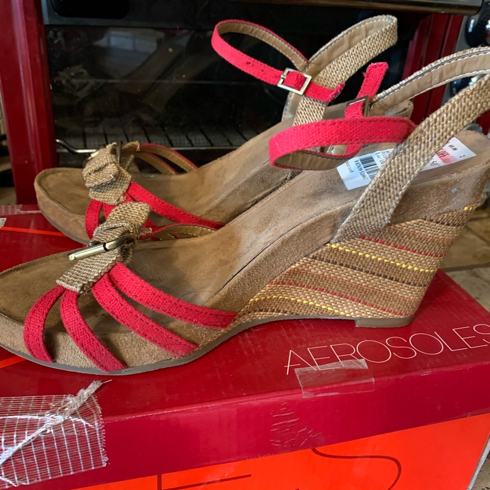 Aerosol  red strapped heels
